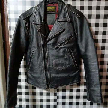 Danny's 블랙 가죽 더블 라이더 자켓