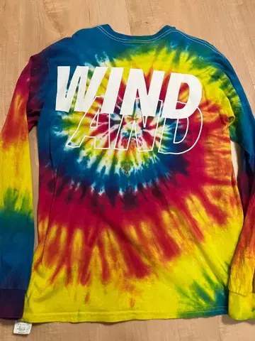 선착순 WIND AND SEA 타이 다이 패턴 롱 T M