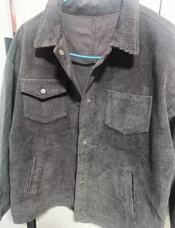 그레이 코듀로이 셔츠 자켓