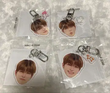 treasure 아사히 얼굴 아크링 키링 캡슐 토이 희로애락 컴플리트