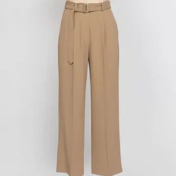 WCJ 벨트 와이드 센터 프레스 팬츠