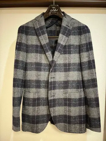 TAGLIATORE 테일러드 자켓 그레이 네이비 체크