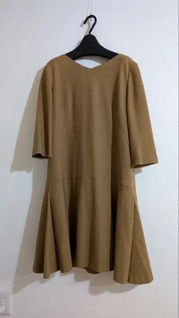 언타이틀 7부 소매 A라인 원피스