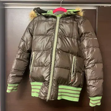 타미힐피거 후드 부착 다운 자켓 리버서블