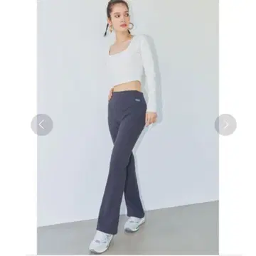 Wellness Rib Flare Long Pants/차콜