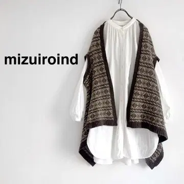 mizuiroind 자카드 니트 베스트