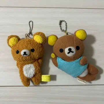 리락쿠마 봉제 인형 키링 2개 세트