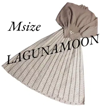 믹스 컬러 헤링본 니트 원피스 LAGUNAMOON