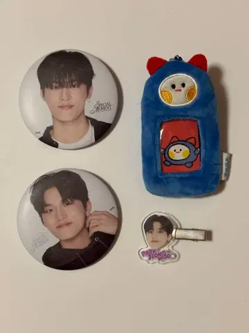 treasure 박정우 캔뱃지, 미니 트레이딩 카드 케이스, 헤어핀