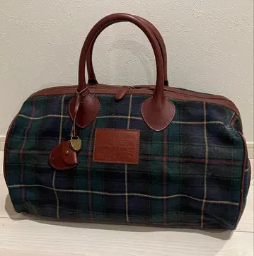 폴로 랄프 로렌 타탄 체크 보스턴 백