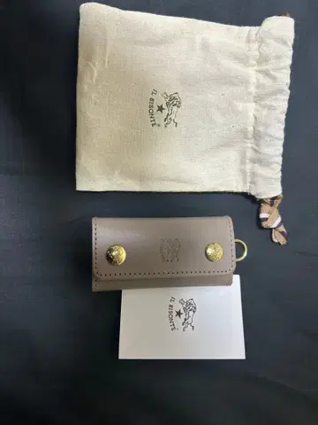 IL BISONTE 가죽 키케이스 그레이