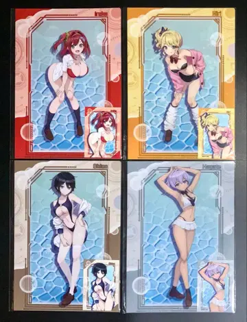 돌핀 웨이브 WEB 복권 클리어 파일 스티커 세트 4종