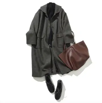 creema 울 100% 울 코트 fall-in&co 핸드메이드