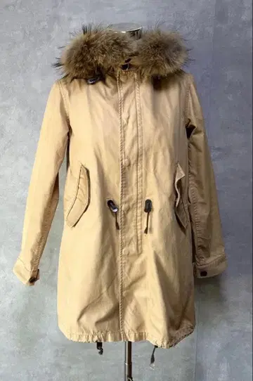 쉽스 SHIPS 모즈 코트 2way 후드 보아 베이지