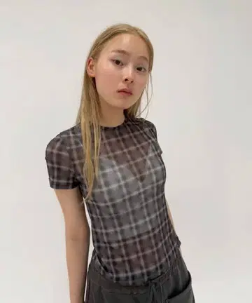 택 포함 Oriens JOURNAL STANDARD 시어 체크 T셔츠