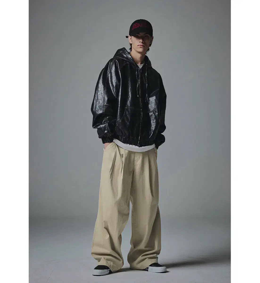 Not4nerd Two-Tuck Wide Cotton Pants (Beige/M) Chino Pants/Curved Pants/Intempo Mood
