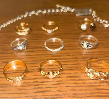 반지 링 세트 골드 실버 실버 925