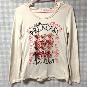 LIZLISA 곰 후드 부착 T셔츠