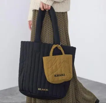 BEAMS HEART 2세트 컬러 자수 토트백 블랙