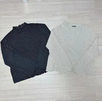 빅 사이즈 [ clette ] 벨 슬리브 보더 풀오버