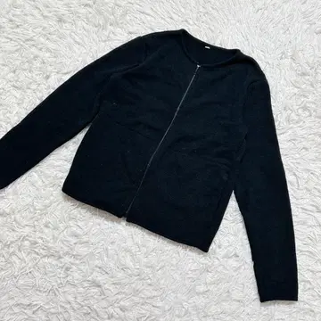 [ c6909 ] 무인양품 보아 자켓 집업 블랙