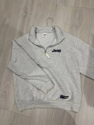 Jeep 하프 지퍼 맨투맨 S 사이즈 그레이