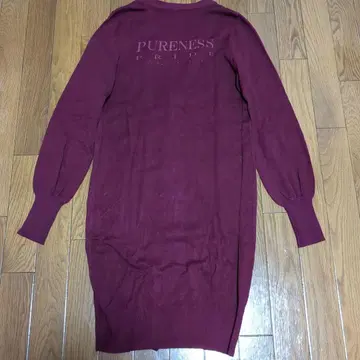 PURENESS PRIDE 버건디 가디건 38