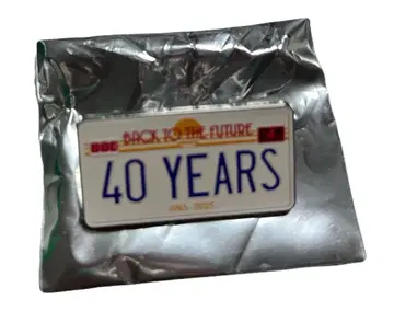 백투더퓨처 40주년 기념 핀 배지 번호판