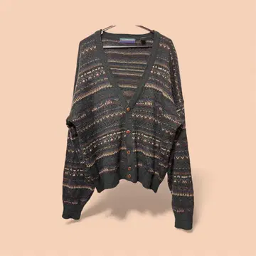 울 가디건 빈티지 구제 의류 clay brooke