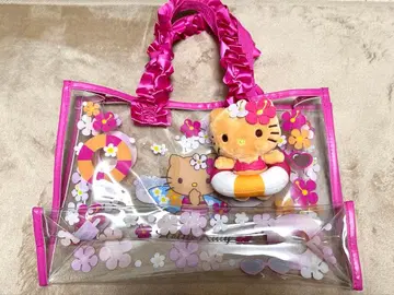 일광화상 키티 클리어 토트백 마스코트 키링 토트백 2개 세트