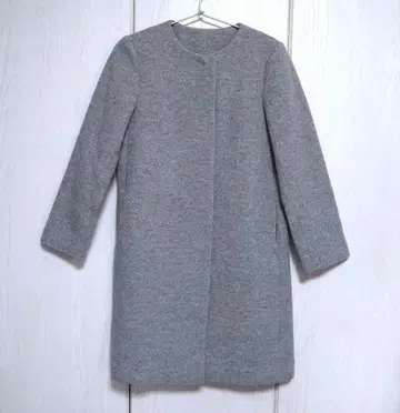 ru 롱 코트 울 그레이 XS 사이즈