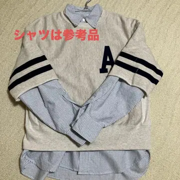 AmericaA 글자 로고 스트라이프 디자인 맨투맨