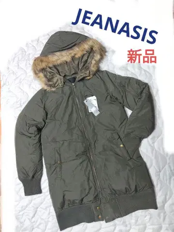 지나시스 충전솜 롱 코트 후드 부착