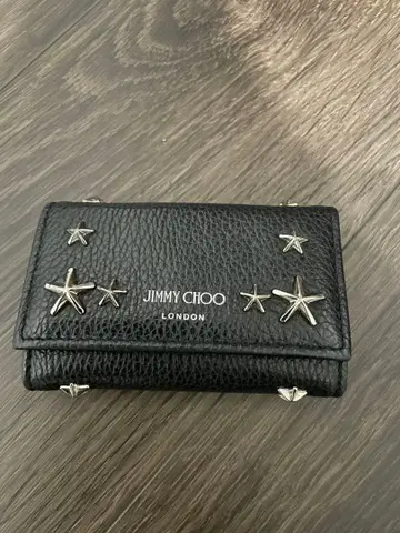 JIMMY CHOO 블랙 가죽 키케이스
