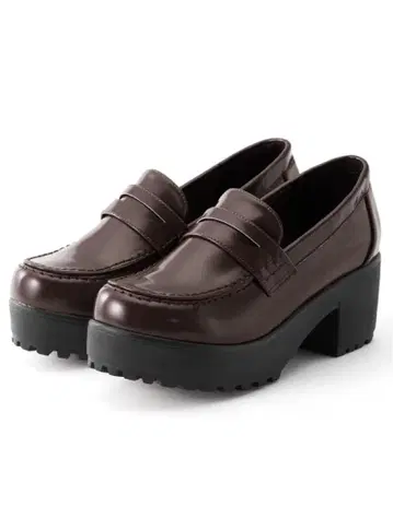 통굽 로퍼 그레일 GRL 브라운 22.5