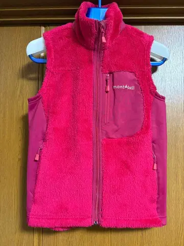 mont-bell CLIMA AIR 플리스 베스트 핑크 1106530