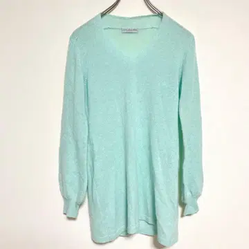 mon chou chou 캐시미어 100% 예쁜 색 민트 그린 니트 M