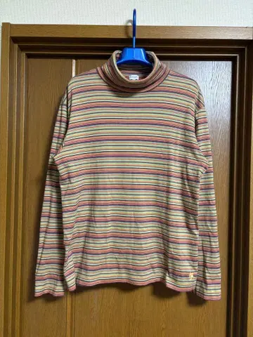 폴 스미스 멀티 컬러 스트라이프 패턴 긴팔 L 터틀 하이넥