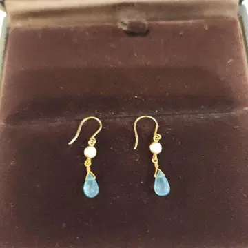 카페오리 아파타이트와 큐빅 지르코니아 링 귀걸이