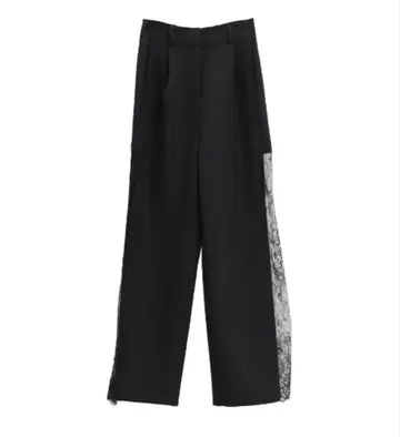 [ LVEU. ] 사이드 레이스 디자인 슬랙스/팬츠 하의 슬랙스 레이스