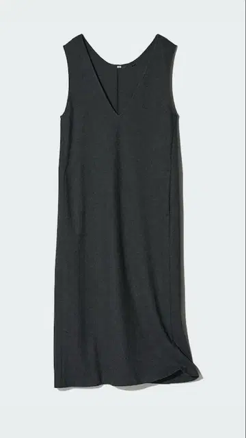 새상품 유니클로 브러쉬드 저지 점퍼 스커트 다크 그레이