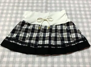 TRALALA 체크 무늬 플리츠 치마바지