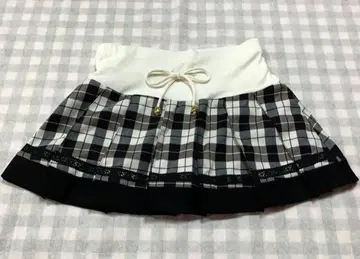 TRALALA 체크 무늬 플리츠 치마바지