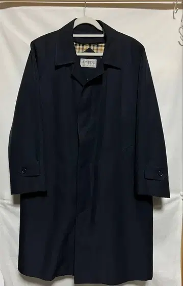JEAN PIERRE 트렌치코트 남성용 네이비 라이너 포함