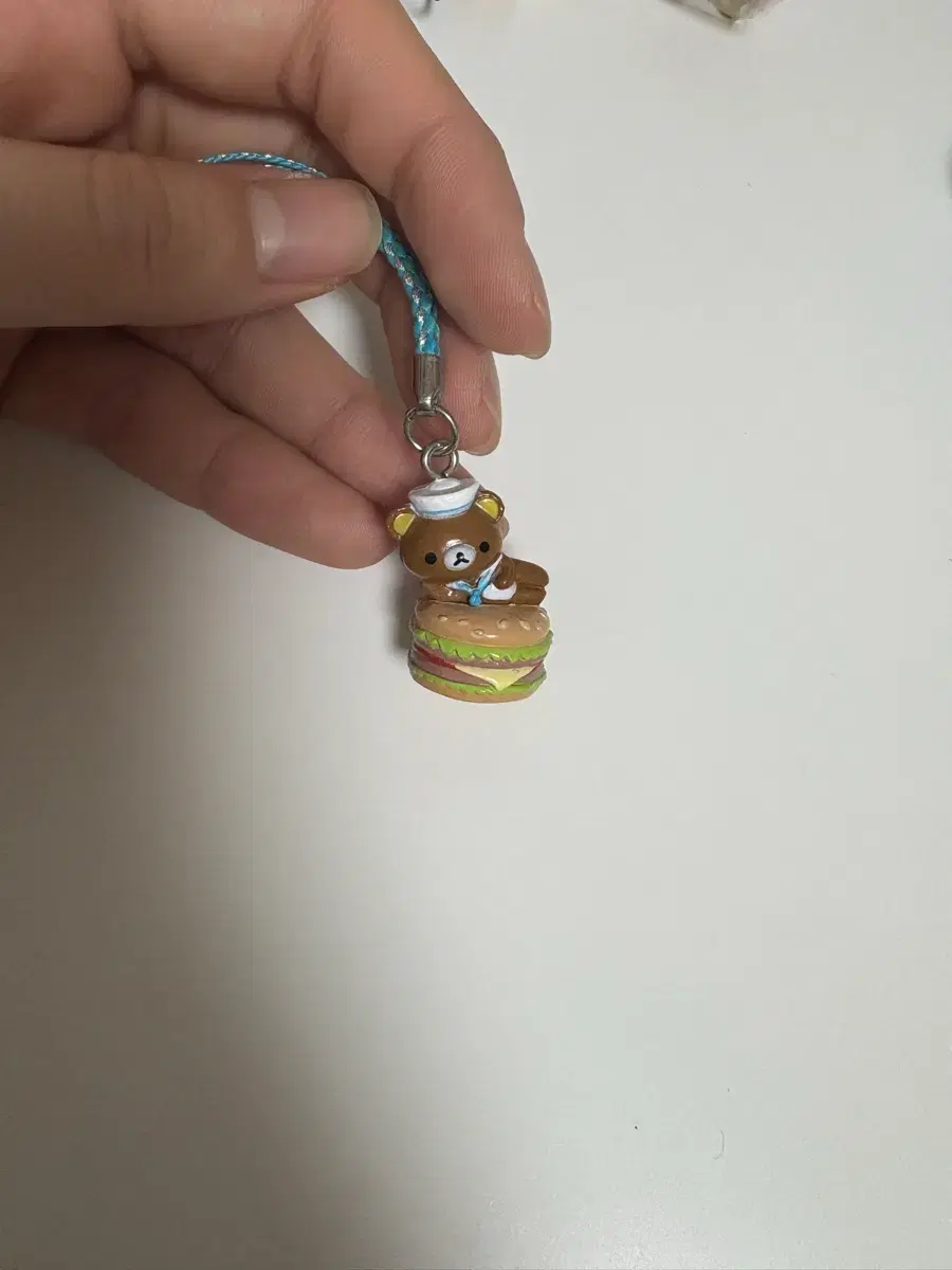 Classic Rilakkuma Hamburger Keyring Strap (Rare)