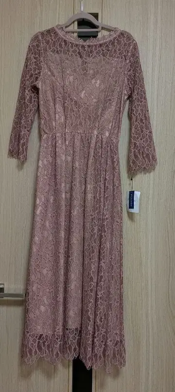 핑크 레이스 드레스 원피스