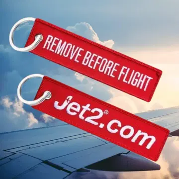 [ 초레어 새상품 익명 배송 ] 영국 Jet2항공 플라이트 택 자수