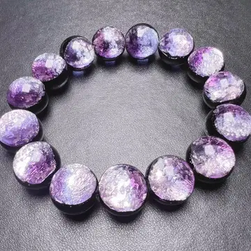 마린 퍼플 14mm 팔찌 축광 반딧불이 유리 잠자리 구슬