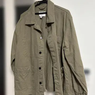 카키 코튼 밀리터리 자켓