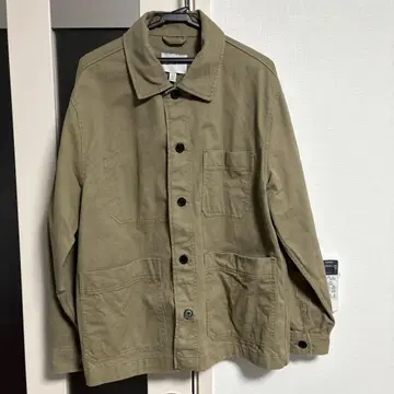 카키 코튼 밀리터리 자켓